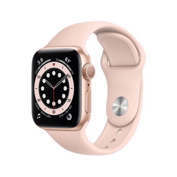 Apple Watch Series 6 GPS Gold Aluminum Case with Pink Sport Band