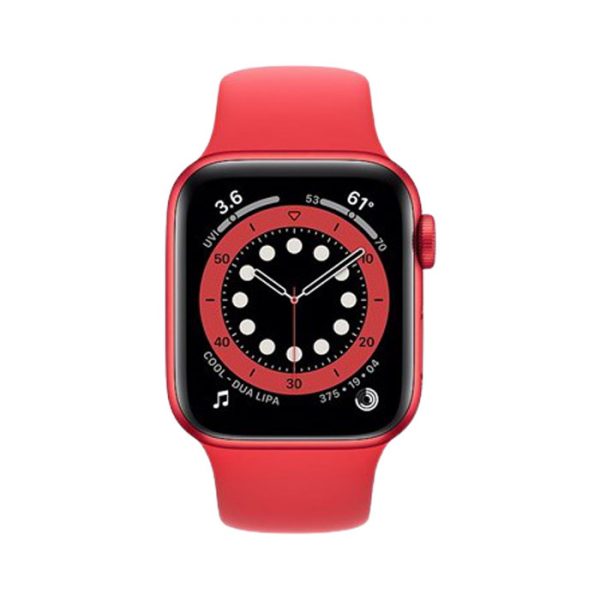 Apple Watch Series 6 44mm GPS Red Aluminum Case with product Red Sport Band