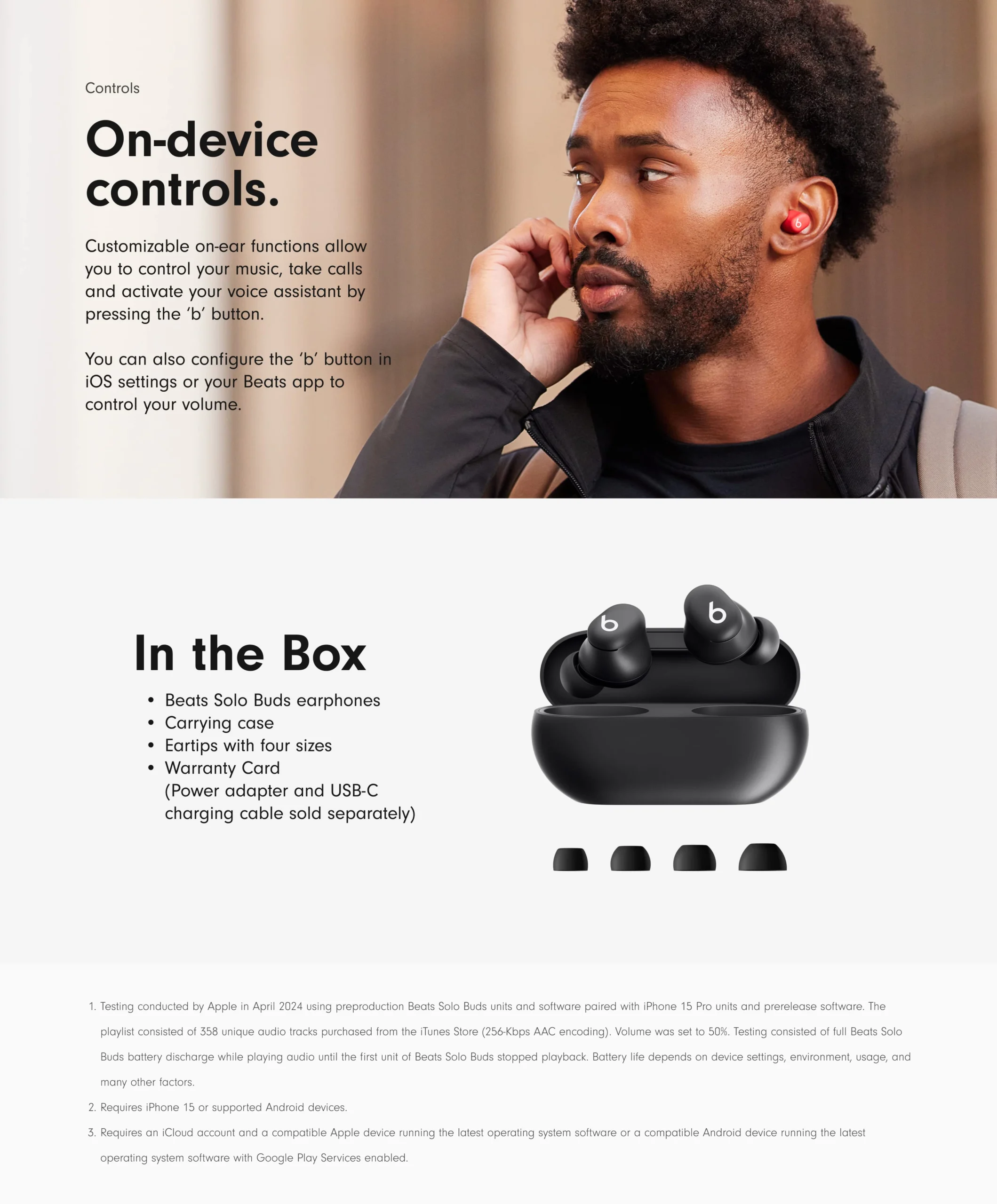 what's in the box beats Solo Buds