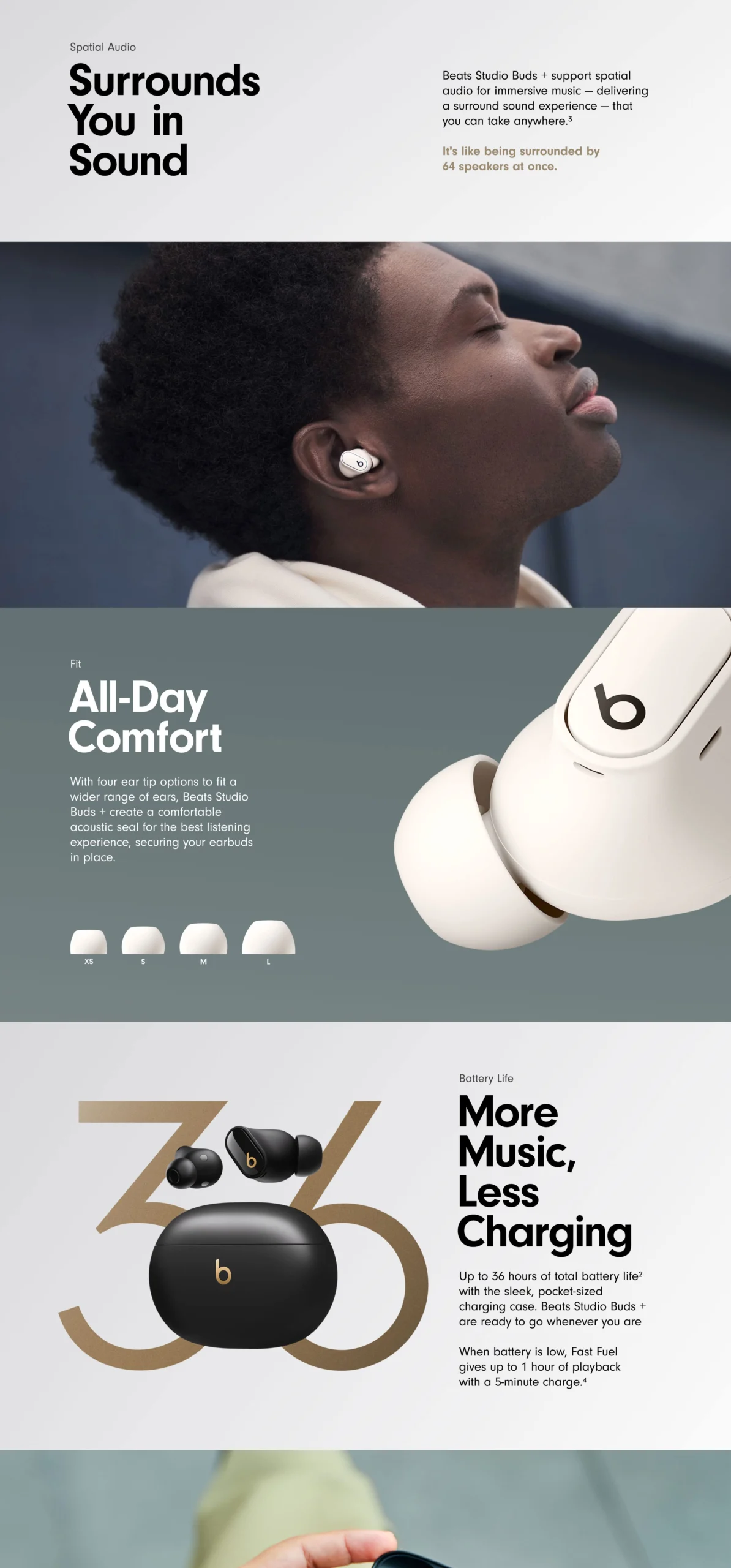 Beats Studio Buds Plus with Active Noise Cancellation & Up to 36 Hours Playtime