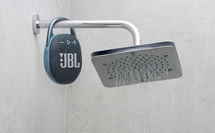 ULTRA-PORTABLE JBL PRO SOUND Stand on bath Shaver 
