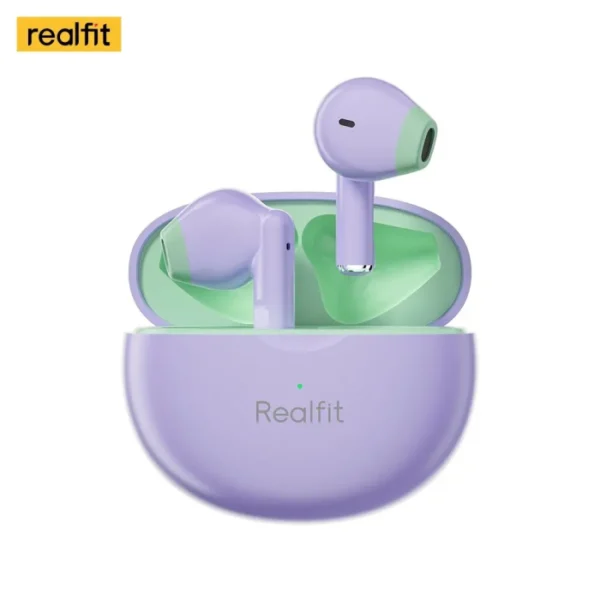 Realfit F2 Bluetooth Earphones high quality TWS Earbuds purple Color