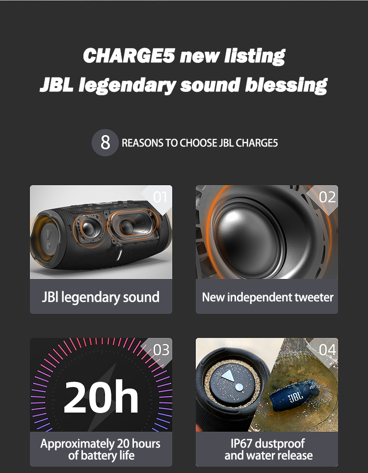 Legendary Sound Quality with JBL Charge 5 